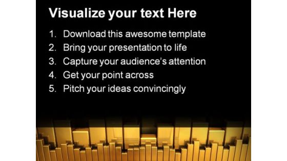 Gold Charts With Copy Space Marketing PowerPoint Themes And PowerPoint Slides 0311