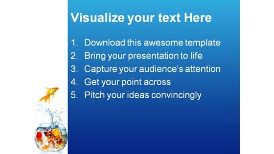 Gold Fish Animals PowerPoint Themes And PowerPoint Slides 0311