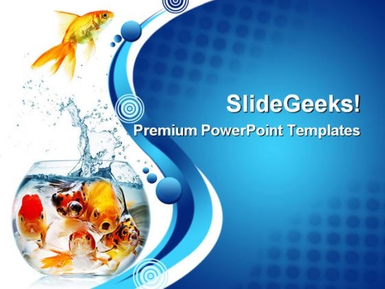 Gold Fish Animals PowerPoint Themes And PowerPoint Slides 0311