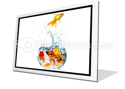 Gold Fish PowerPoint Icon F