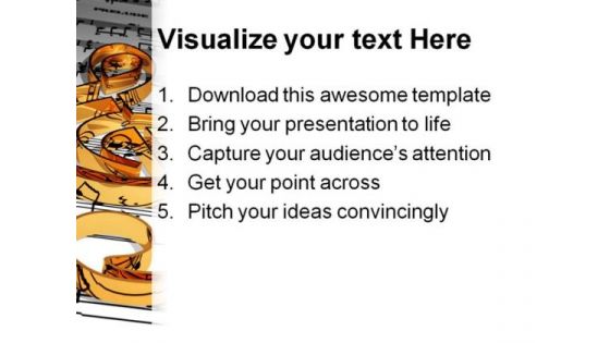 Gold Music Symbol PowerPoint Themes And PowerPoint Slides 0311