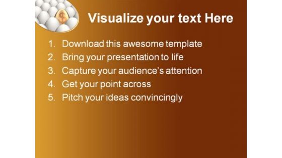 Golden Egg Leadership PowerPoint Template 0810