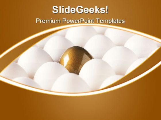 Golden Egg Leadership PowerPoint Themes And PowerPoint Slides 0411