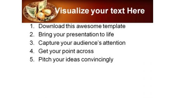 Golden Eggs Money PowerPoint Template 0510