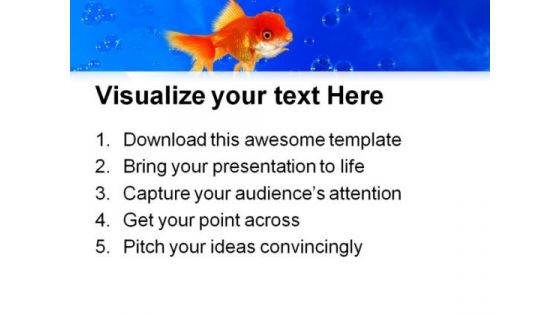 Golden Fish02 Animals PowerPoint Templates And PowerPoint Backgrounds 0211