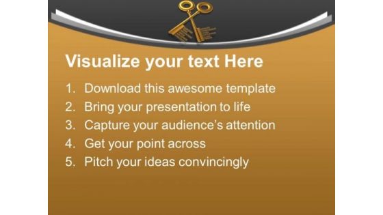 Golden Keys Combing Business Concept PowerPoint Templates Ppt Backgrounds For Slides 0113