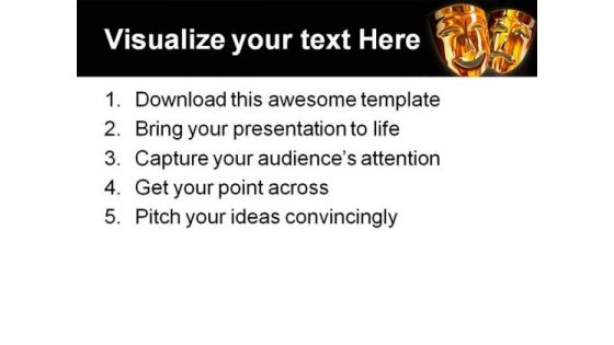 Golden Mask Entertainment PowerPoint Templates And PowerPoint Backgrounds 0711
