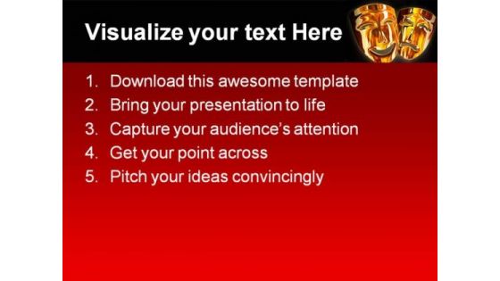 Golden Mask Entertainment PowerPoint Templates And PowerPoint Backgrounds 0711
