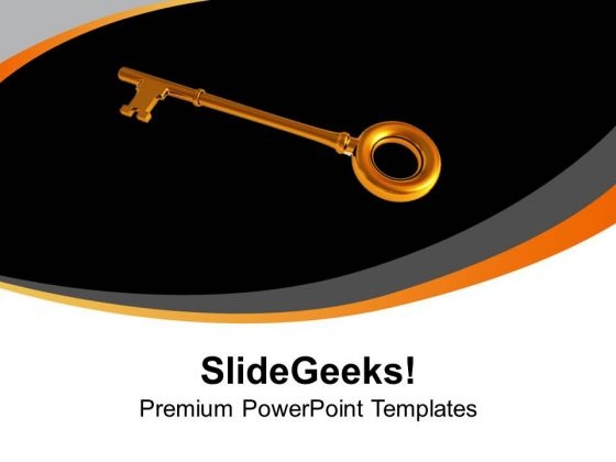 Golden Success Key PowerPoint Templates Ppt Backgrounds For Slides 0313