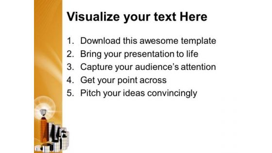 Golden Trophy On The Top Success PowerPoint Templates And PowerPoint Themes 0812