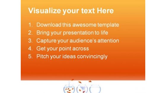 Goldfish Escape Animals PowerPoint Themes And PowerPoint Slides 0611