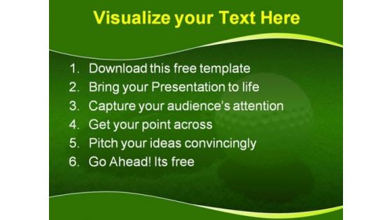 Sports Golf Ball PowerPoint Template