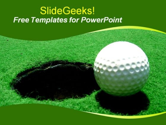 Sports Golf Ball PowerPoint Template