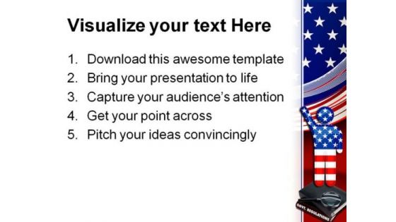 Government Regulations America PowerPoint Template 0610