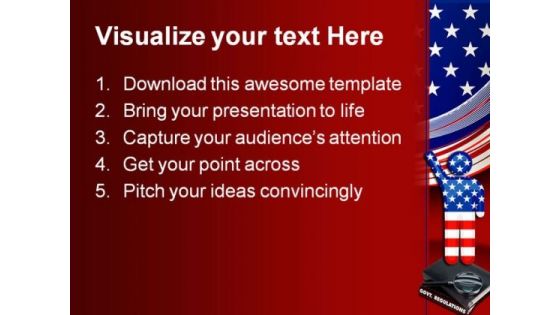 Government Regulations America PowerPoint Template 0610