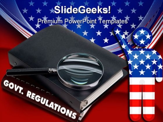 Government Regulations America PowerPoint Template 0610