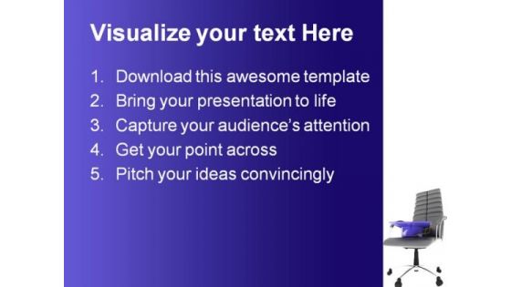 Graduate On Office Chair Business PowerPoint Template 1110