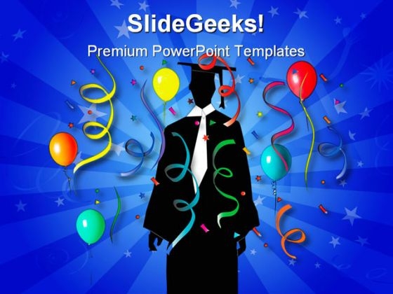 Graduation Celebration Education PowerPoint Backgrounds And Templates 1210