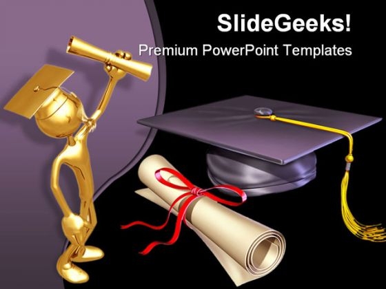 Graduation Diploma01 Education PowerPoint Backgrounds And Templates 1210