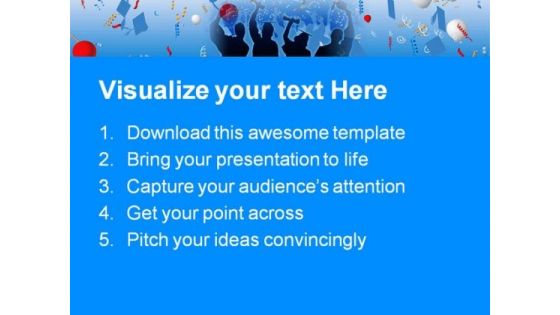 Graduation Students Celebrate Education PowerPoint Backgrounds And Templates 1210