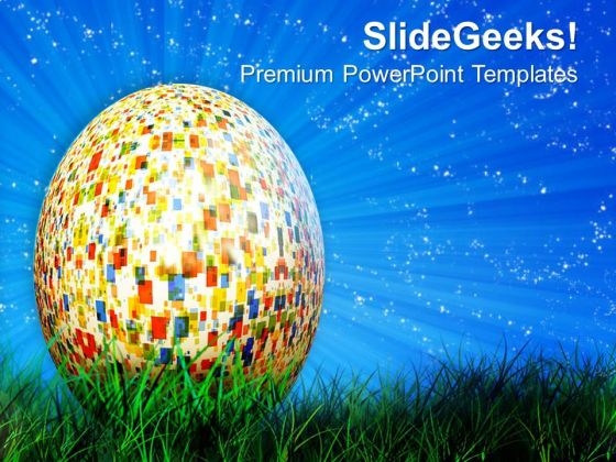 Graphic Patter Easter Egg PowerPoint Templates Ppt Backgrounds For Slides 0413