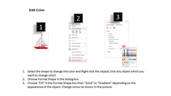 Graphics Of Sailings Boat PowerPoint Template