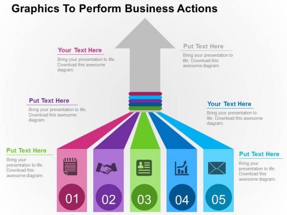 Graphics To Perform Business Actions PowerPoint Template
