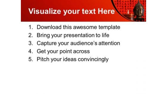 Great Buddha Worship Religion PowerPoint Templates And PowerPoint Themes 0812