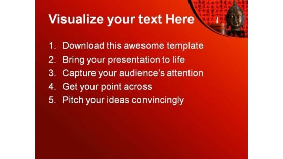 Great Buddha Worship Religion PowerPoint Templates And PowerPoint Themes 0812