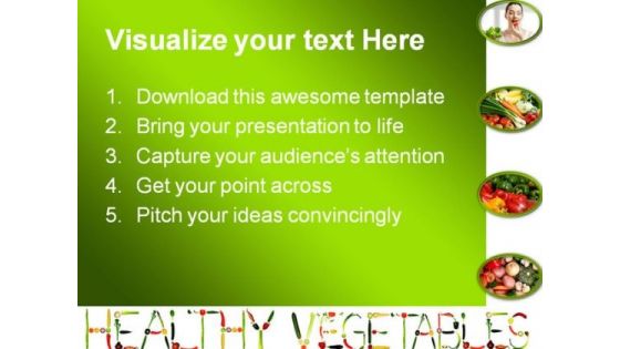 Green And Fresh Vegetables Health PowerPoint Templates And PowerPoint Backgrounds 0311