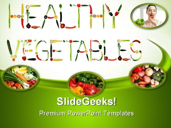 Green And Fresh Vegetables Health PowerPoint Templates And PowerPoint Backgrounds 0311