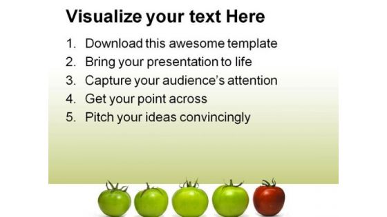 Green And Red Tomatoes Food PowerPoint Templates And PowerPoint Backgrounds 0211