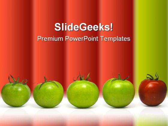 Green And Red Tomatoes Food PowerPoint Templates And PowerPoint Backgrounds 0211
