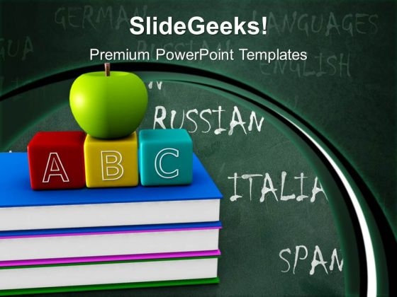 Green Apple And Abc Food PowerPoint Templates And PowerPoint Themes 1012