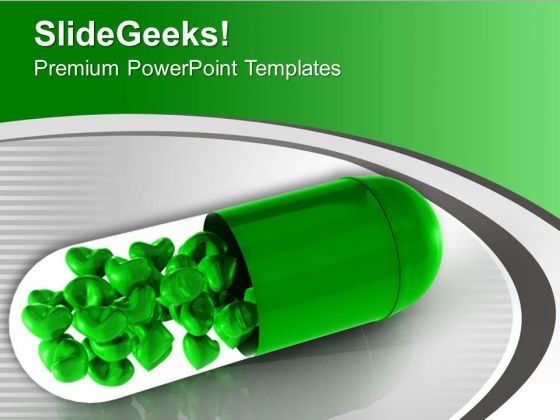 Green Capsule With Solutions PowerPoint Templates Ppt Backgrounds For Slides 0313