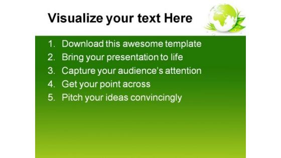 Green Earth Nature PowerPoint Background And Template 1210