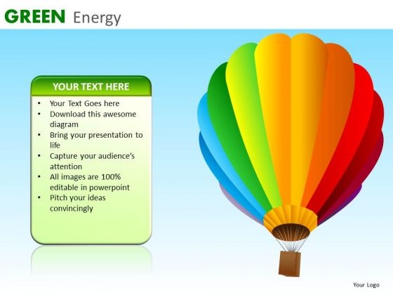 Green Energy Balloon PowerPoint Ppt Templates
