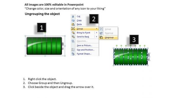 Green Energy Batteries Charging And Discharging PowerPoint Slides And Ppt Diagram Templates