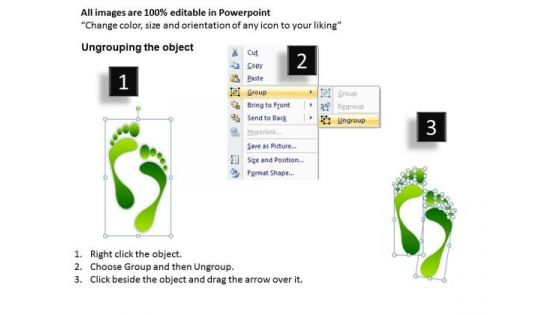 Green Energy Carbon Footprints PowerPoint Templates Green Ppt Presentations