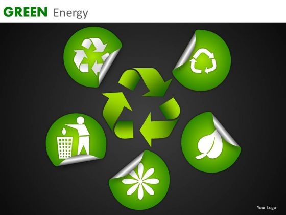 Green Energy Environment Conservation Icons PowerPoint Templates Green Ppt Slides