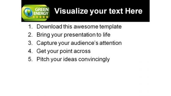 Green Energy Global PowerPoint Template 0810