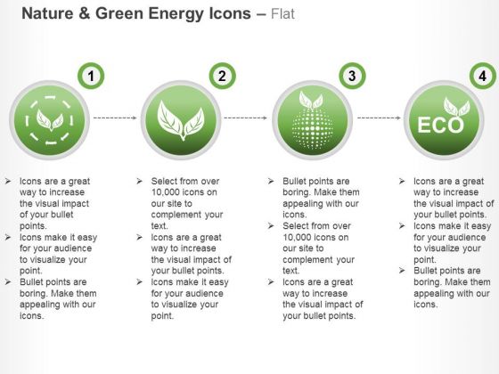 Green Energy Icons With Nature Protection And Ecology Ppt Slides Graphics