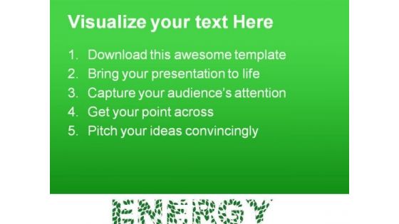 Green Energy Metaphor PowerPoint Templates And PowerPoint Backgrounds 0711