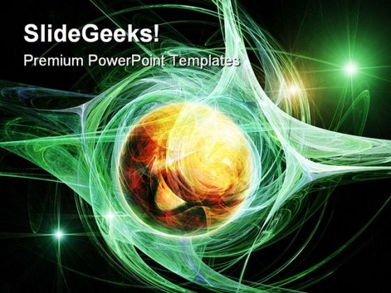 Green Fractal Background Earth PowerPoint Templates And PowerPoint Backgrounds 0311