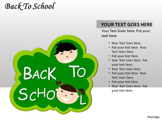 Green Kids Back To School PowerPoint Slides And Ppt Diagram Templates