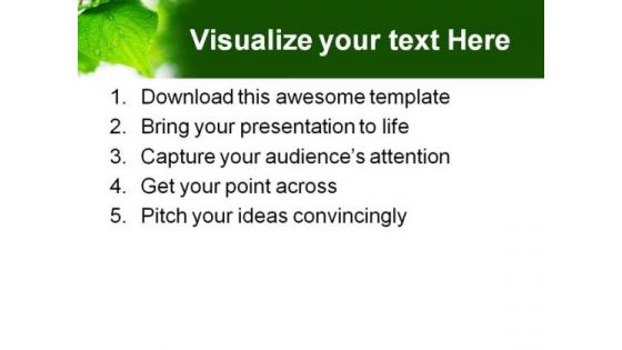 Green Leaves Nature PowerPoint Templates And PowerPoint Backgrounds 0511