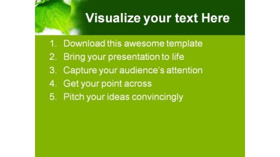 Green Leaves Nature PowerPoint Templates And PowerPoint Backgrounds 0511