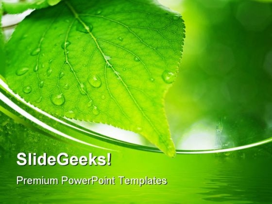 Green Leaves Nature PowerPoint Templates And PowerPoint Backgrounds 0511