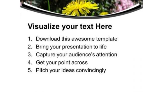 Green Medow With Daisy Flower PowerPoint Templates Ppt Backgrounds For Slides 0713