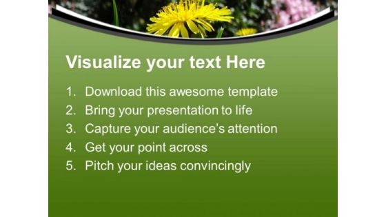 Green Medow With Daisy Flower PowerPoint Templates Ppt Backgrounds For Slides 0713